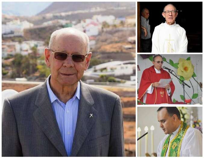 Los párrocos Eugenio Peñate, José María Cabrera, José Ramírez y Benjamín Ramírez/TA.